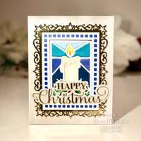 Sue Wilson Shadowed Sentiments Festive Happy Christmas Craft Die CEDSS028