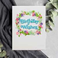 Sue Wilson Shadowed Sentiments Birthday Wishes CEDSS035