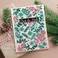 Creative Expressions Festive Fronds 4 x 6 in Pre Cut Rubber Stamp CER045
