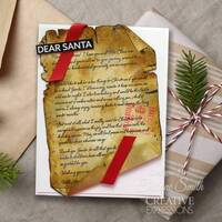 Creative Expressions Letter To Santa 4 x 6 in Pre Cut Rubber Stamp CER048