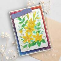 Creative Expressions Daffodil Dreams Companion Colouring Stencil 6 in x 8 in 2pk - CEST153
