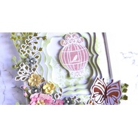 Cut and Foil Die Hotfoil Stamp Nouveau Hanging Cage