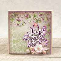 Cut and Foil Die Hotfoil Stamp Lavish Ballroom Flower Basket