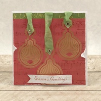 Cut and Hotfoil Stamp Dimensional Decorations Ray Bauble