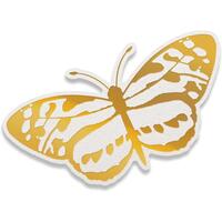 Peaceful Peonies Cut and Foil Die Hotfoil Stamp Spotted Butterfly