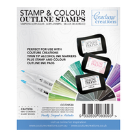 Couture Creations Stamp Deck the Halls Season's Greetings Outline (1pc)