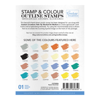 Couture Creations Stamp & Colour Outline Stamps Just For You Butterfly