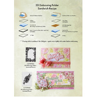 Couture Creations Embossing Folder 5x7 Vintage Tea Collection - Centred Flowers