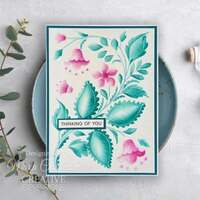 Creative Expressions Folk Art Blooms Embossing Folder and Stencil Bundle