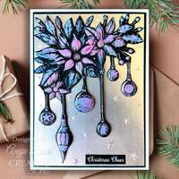 Creative Expressions Poinsettias & Baubles 5 in x 7 in 3D Embossing Folder EF3D-082