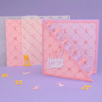 Nellie Snellen Background 3D Embossing Folder - Bunnies and Clovers - EF3D086