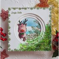 Woodware Clear Singles Mini Rudolph 3 x 4 in Stamp FRM063
