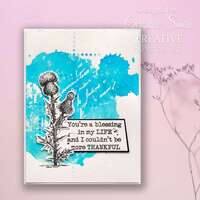 Woodware Clear Singles 3” x 4” Stamp - French Script - FRM080