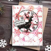 Woodware Clear Singles Winter Reindeer 4 in x 6 in Stamp Set FRS1013