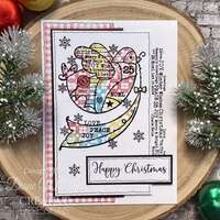 Woodware Clear Singles 4” x 6” Stamp Set - Christmas Patches - FRS1064