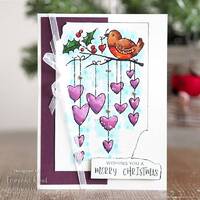 Woodware Clear Stamps Hanging Hearts