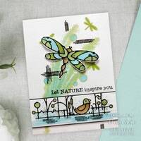 Woodware Clear Singles Dragonfly Pond 4 x 6 Stamp