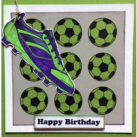 Woodware Clear Stamps Football Boot Soccer