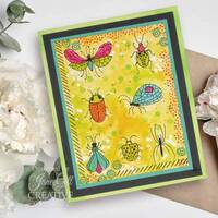 Woodware Clear Singles Petal Doodles Happy Thoughts 4 in x 6 in Stamp Set JGS857