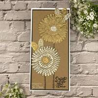 Woodware Clear Singles Petal Doodles Live Life 4 in x 6 in Stamp Set JGS860