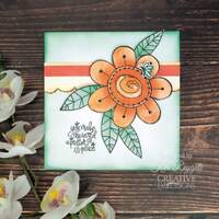 Woodware Clear Singles Petal Doodles Pretty Place 4 in x 6 in Stamp Set JGS863