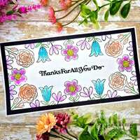 Woodware Clear Singles Flower Stems 4 in x 6 in Stamp Set JGS883