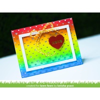 Lawn Fawn Cuts Polka Heart Backdrop: Landscape Die LF1830