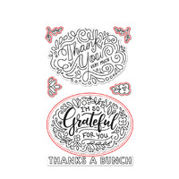 Lawn Fawn Giant Thank you Messages Stamp+Die Bundle