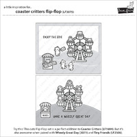 Lawn Fawn - Coaster Critters Flip-Flop Stamp and Die Bundle