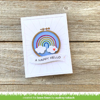 Lawn Fawn - Lawn Cuts - Embroidery Hoop Rainbow Add-On Die - LF3094