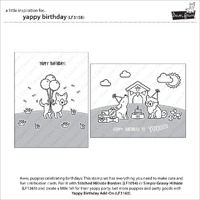 Lawn Fawn - Yappy Birthday Stamp and Die Bundle