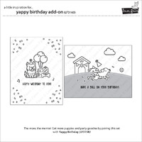 Lawn Fawn - Yappy Birthday Add-on Stamp and Die Bundle