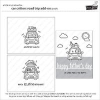 Lawn Fawn - Car Critters Road Trip Add-on Stamp and Die Bundle