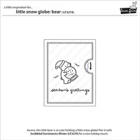 Lawn Fawn - Little Snow Globe: Bear Stamp and Die Bundle