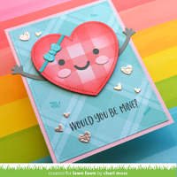 Lawn Fawn - Lawn Cuts - Stitched Happy Heart Dies - LF3316
