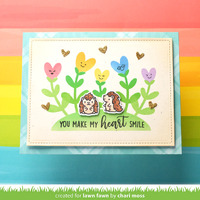 Lawn Fawn - Lawn Clippings - Heart Garden Stencil - LF3322