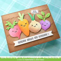Lawn Fawn - Lawn Cuts - Stitched Root Veggies Dies - LF3374
