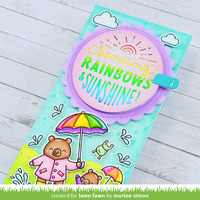 Lawn Fawn - Hot Foil - Foiled Sentiments: Sending Rainbows Hot Foil Plate - LF3387