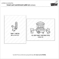 Lawn Fawn - Treat Cart Sentiment Add-On - Stamp and Die Bundle