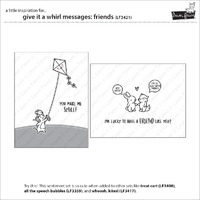 Lawn Fawn - Give it a Whirl Messages: Friends - Stamp and Die Bundle