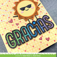 Lawn Fawn - Lawn Cuts - Giant Outlined Gracias - LF3448