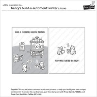 Lawn Fawn - Stamps - Henry’ Build-A-Sentiment: Winter - LF3508