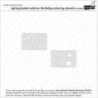 Lawn Fawn - Spring Basket Add-On: Birthday - Stamp and Die and Colouring Stencil Bundle