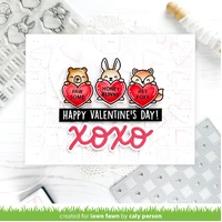 Lawn Lawn - Lawn Clippings - Outline Hearts Stencil - LF3966