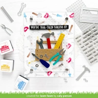 Lawn Lawn - Lawn Clippings - Tool Time Background Stencils - LF4099