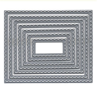Scrap Dragon Scalloped Nesting Dies Bundle Circle Square Rectangle Oval