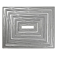 Scrap Dragon Wonky Stitched Nesting Dies Bundle Circle Square Rectangle Oval