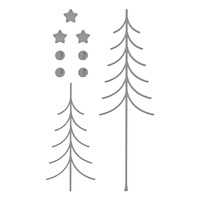 Spellbinders Die Sealed Christmas Tree Squiggle Etched Dies S4-1249