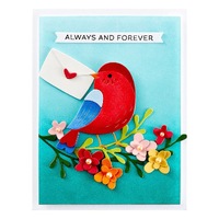 Spellbinders Die Love Note Bird Etched Dies S4-1352