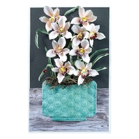 Spellbinders Die Cymbidium Orchid and Ladybugs Etched Dies S4-1363